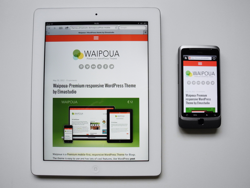 Waipoua Theme on Mobile Devices Waipoua Theme on Mobile Devices